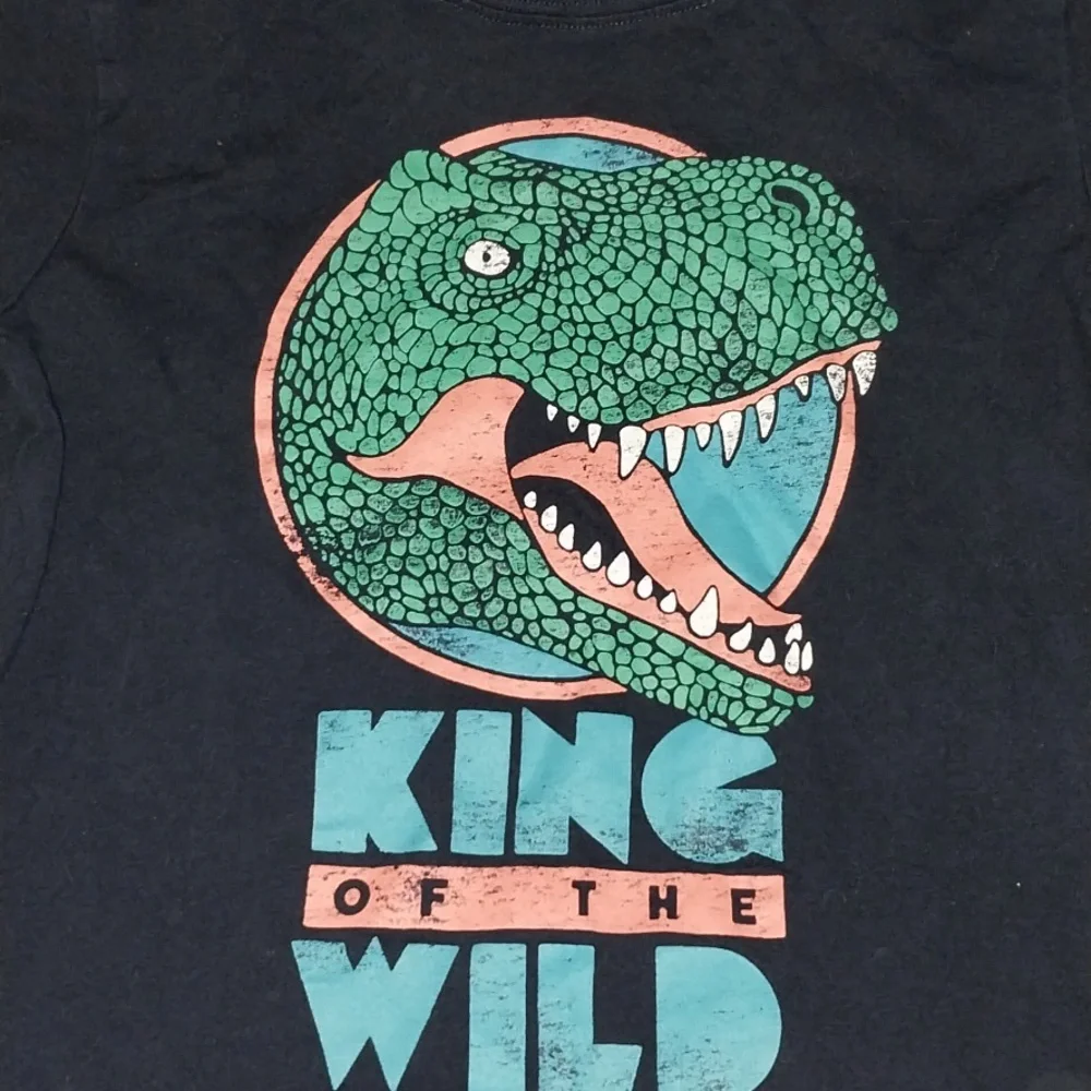 OshKosh navy 'King of the Wild' dinosaur graphic tee Size 7